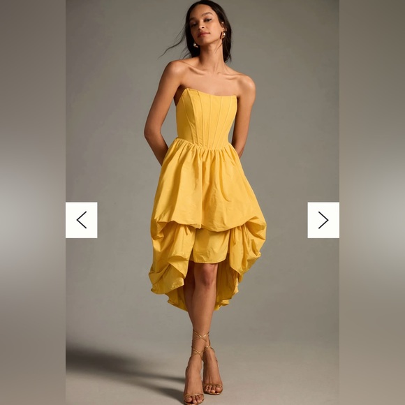 Corset High-Low Bubble Dress Anthropologie - Picture 2 of 5